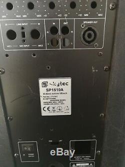 1xSkytec & 1xQTX Sound 15 1600W Passive Disco DJ PA ABS Speakers (identical)