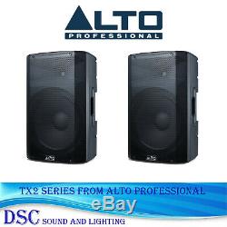 2 x ALTO TX210 300 WATT ACTIVE 10 POWERED DJ DISCO BAND AMPLIFIED SPEAKER