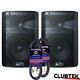 2 X Alto Tx208 8 600w Active Pa Dj Disco Powered Speaker Pair With 6m Leads Uk