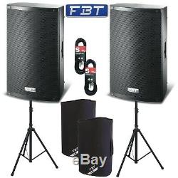 2 x FBT X-Lite 10A Active 2000W 10 Powered Speakers Package DJ Disco PA System