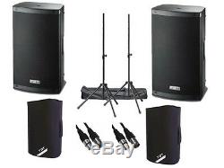 2 x FBT Xlite 15A Active 2000W 15 Powered Speaker DJ Disco PA Sound System