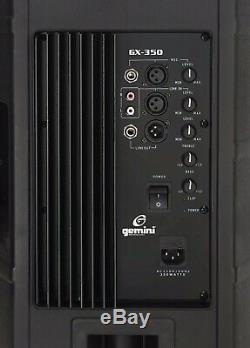 2 x Gemini GX350 12 Active Speakers (400w) RMS 800 watts DJ Disco pa Band