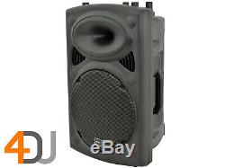 2 x QTX QR15K 15 800W Active Portable Speaker Pair DJ Disco Sound System PA