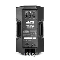 2x Alto TS308 Active 8 Speaker 2000W Powered Loudspeaker Disco DJ Sound Bundle