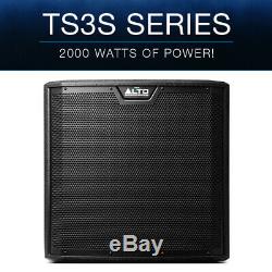 2x Alto TS312S 12 4000W Powered Active PA Subwoofer Sub Bass Speaker DJ Disco