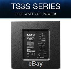 2x Alto TS312S 12 4000W Powered Active PA Subwoofer Sub Bass Speaker DJ Disco