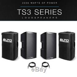 2x Alto TS312 12 4000W Powered Active PA Speaker DJ Disco Band +Cover +XLR Lead