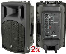 2x DJ 12 Inch ABS Active PA Speakers Disco Party Sound System 800W