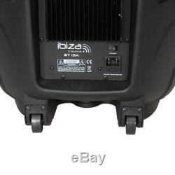 2x Ibiza BT10A Active Speaker 10 500W PA Sound System Bluetooth DJ Disco