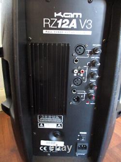 2x Kam RZ12A V3 1000W Active PA Speaker Bluetooth DJ Disco Sound System