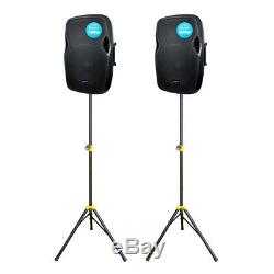 2x Kam RZ15A V3 1200W Active PA Speaker Bluetooth DJ Disco Sound System