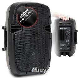2x PA DJ Disco Party Powered Small High Power Speakers 10 Woofer Portable 800W