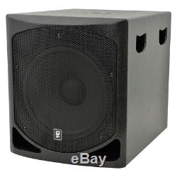 2x QTX QL15B Active Subwoofer 15 Bass Bin Speaker DJ Disco 1000W