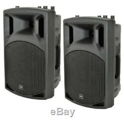 2x QTX QX12A Active Powered 12 400W DJ Disco Moulded PA Speakers