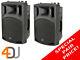 2x Qtx Qx12a Active Powered 12 400w Dj Disco Moulded Pa Speakers
