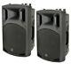2x Qtx Qx12a Active Powered 12 400w Dj Disco Moulded Pa Speakers