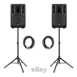 2x RCF ART 310A Active 10 MK4 Speaker 800W DJ Disco Band inc. Stands and Cables