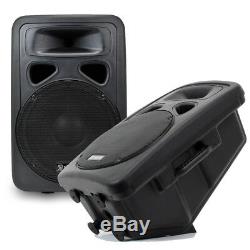 2x Skytec 12 Active Disco Speakers Cables DJ Sound System Wedge Monitors 1200W