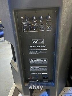 2x W Audio Psr12a Neo Active Speakers Pa Sound System Dj Disco Performance Gig