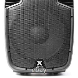 4x Vonyx SPJ 15 Active Portable Karaoke Disco Speakers Party System 3200W