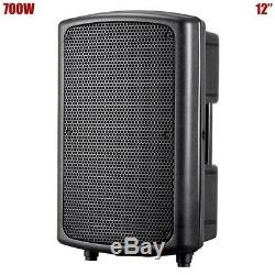 700W 12 Bi-Amplified Powered Active PA Speaker DJ Disco Party System 8 Ohm