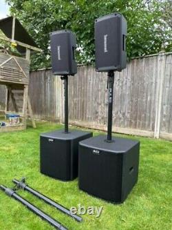 Active 9000 watt PA sound system for band, disco, etc