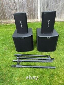 Active 9000 watt PA sound system for band, disco, etc