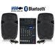 Active Dj Speakers And Studiomaster 6ch Bluetooth Usb Mixer 800w Dj Disco Party