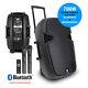 Active Pa Speaker Mobile Built In Battery Dj Disco + Microphones 700w Bluetooth