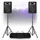 Active Pa Speakers Csa 12 Mobile Dj Disco (pair) With Stands 1200w