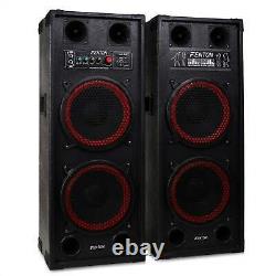 Active PA Speakers Pair 10 DJ System Disco Studio Stage Party USB SD MP3 1200W