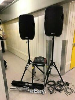 Active Powered PA Speaker Sound System for Mobile DJ Disco Setup