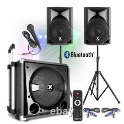 Active Powered PA Speaker Sound System for Mobile DJ Disco Setup 15 Subwoofer