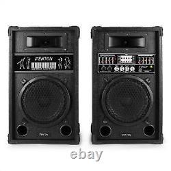 Active Speakers Usb Sd Mp3 Dj Disco Party Karaoke Pa Sound System 600w Pair New