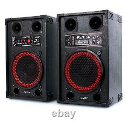 Active loud PA speakers surround sound USB SD Black 600 Watt Party Disco Dj Loud