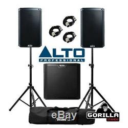 Alto TS310 Active DJ Disco 10 PA Speaker (Pair) & TS312S Active 12 Subwoofer