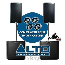 Alto TS312 Active 12 DJ Disco PA Speaker (Pair) & TS312S 12 Subwoofer (Pair)