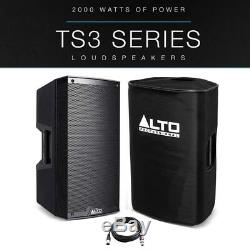 Alto TS315 15 2000W Powered Active PA Speaker Disco DJ Band + Cover + XLR Lead