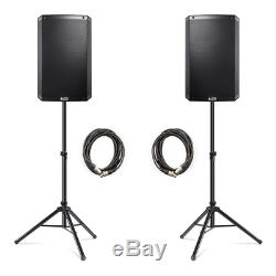 Alto TS315 4000W Active 15 DJ Disco PA Speakers (Pair) with FREE Stands & Cable
