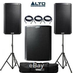 Alto TS315 Active 15 DJ Disco PA Speaker (Pair) & Alto TS218S 18 Subwoofer