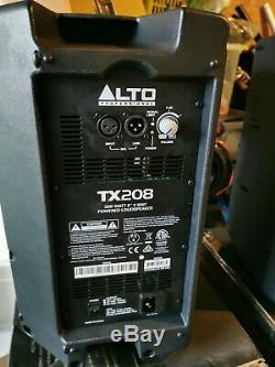 Alto TX208 Active Powered 8 150W RMS DJ Disco Stage Band PA Speaker (Pair)