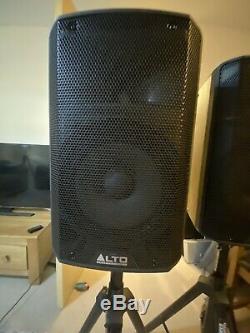 Alto TX210 Active 10 600W RMS DJ Disco Live PA Speakers (Pair) with XLR Cables
