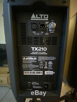 Alto TX210 Active 10 600W RMS DJ Disco Live PA Speakers (Pair) with XLR Cables