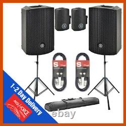 Ant MBS12 12 Active Powered 1600W DJ PA Disco Club Speaker BUNDLE Bags & Cables