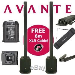 Avante AS8 DJ Disco Active 8 Subwoofer & Passive Speaker Column PA System (x2)