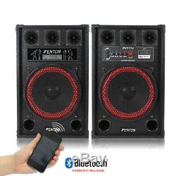 B-Stock Fenton 12 Active Bluetooth PA DJ Speakers Disco Karaoke Party Set