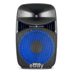 B-Stock Vonyx VPS122A 12 Active Bluetooth Disco Speakers DJ PA System 800W with