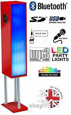 Big Bluetooth Party Sound Music Speaker with Active Sub & LED Lights