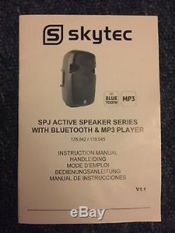 Bluetooth Active 15 Pa Speaker 800w Karaoke Party Usb Sd Dj Disco Loudspeaker