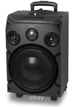 Bush Portable PA System Bluetooth Party Speaker With Disco Lights & 2 x Mic Inputs